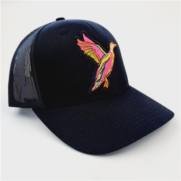 Outdoors Black Pond Duck Hunting Water Foul Richardson 112 Mesh Trucker Cap Hat - Picture 3 of 4